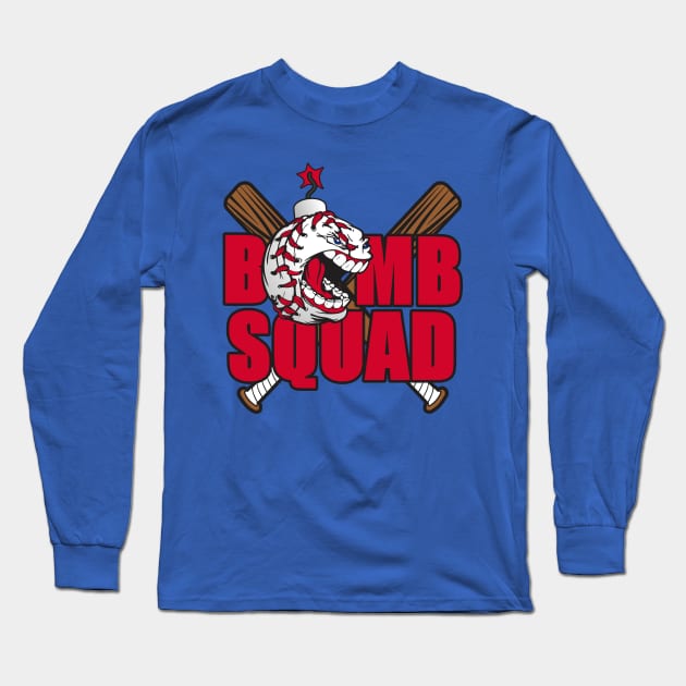 Bomb Squad Baseball - Red Long Sleeve T-Shirt by DavesTees